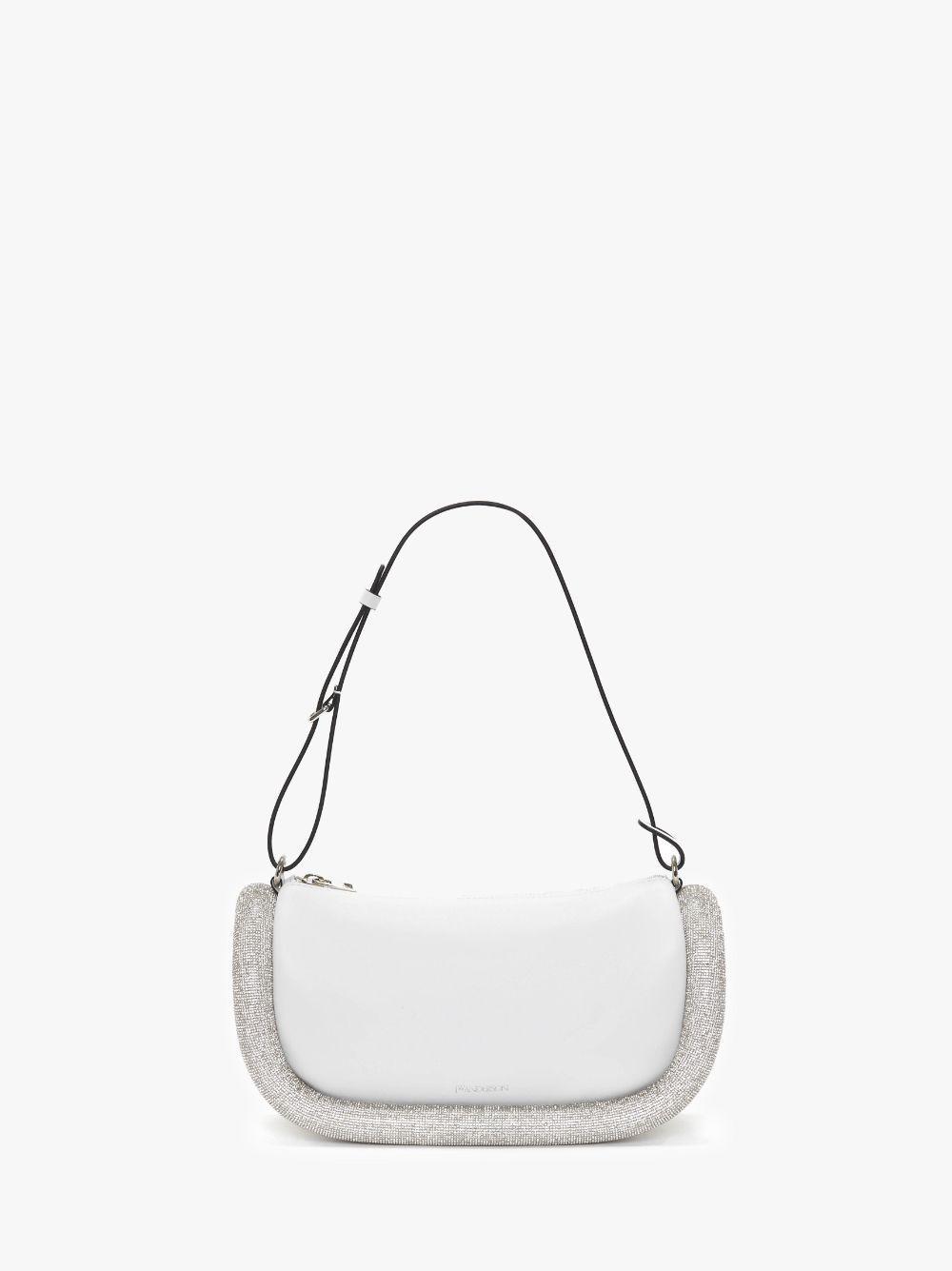 BUMPER-15 - LEATHER SHOULDER BAG WITH CRYSTAL in white | JW Anderson US  Product Image