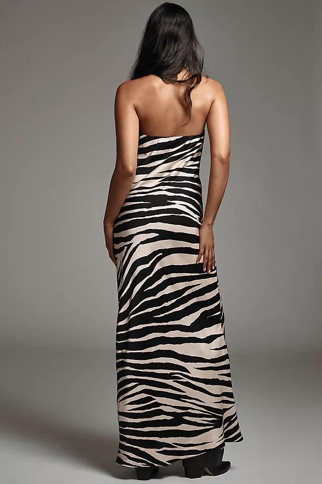 The Fleur Strapless Satin Maxi Slip Dress Product Image