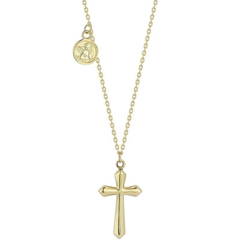 LUMINOR GOLD 14k Gold Religious Charm Necklace, Womens Yellow Product Image