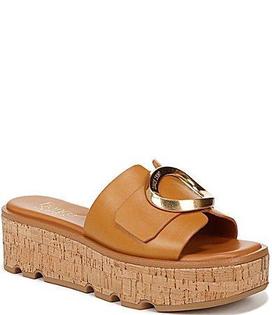 Franco Sarto Hoda Leather Cork Platform Slides Product Image