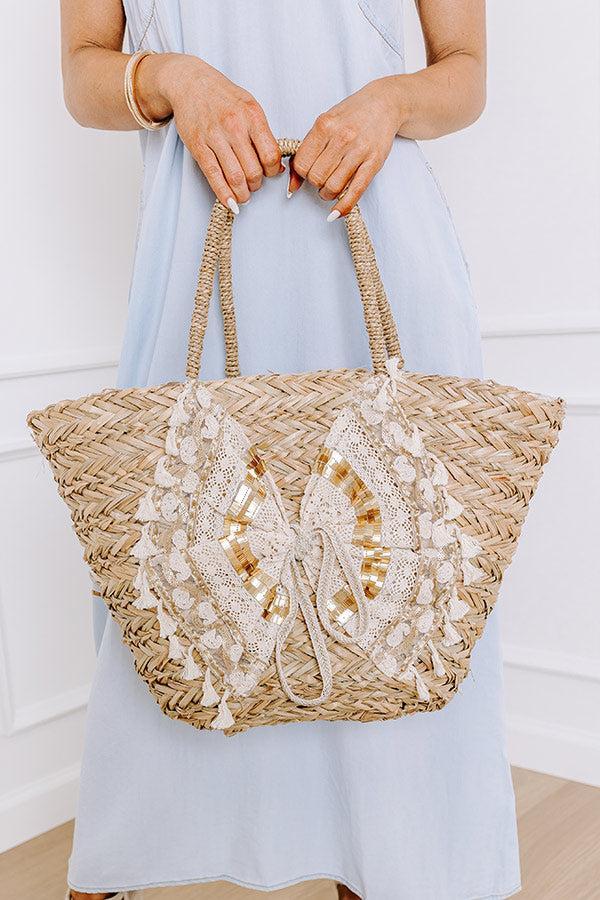 Feeling Boho Straw Woven Tote Product Image