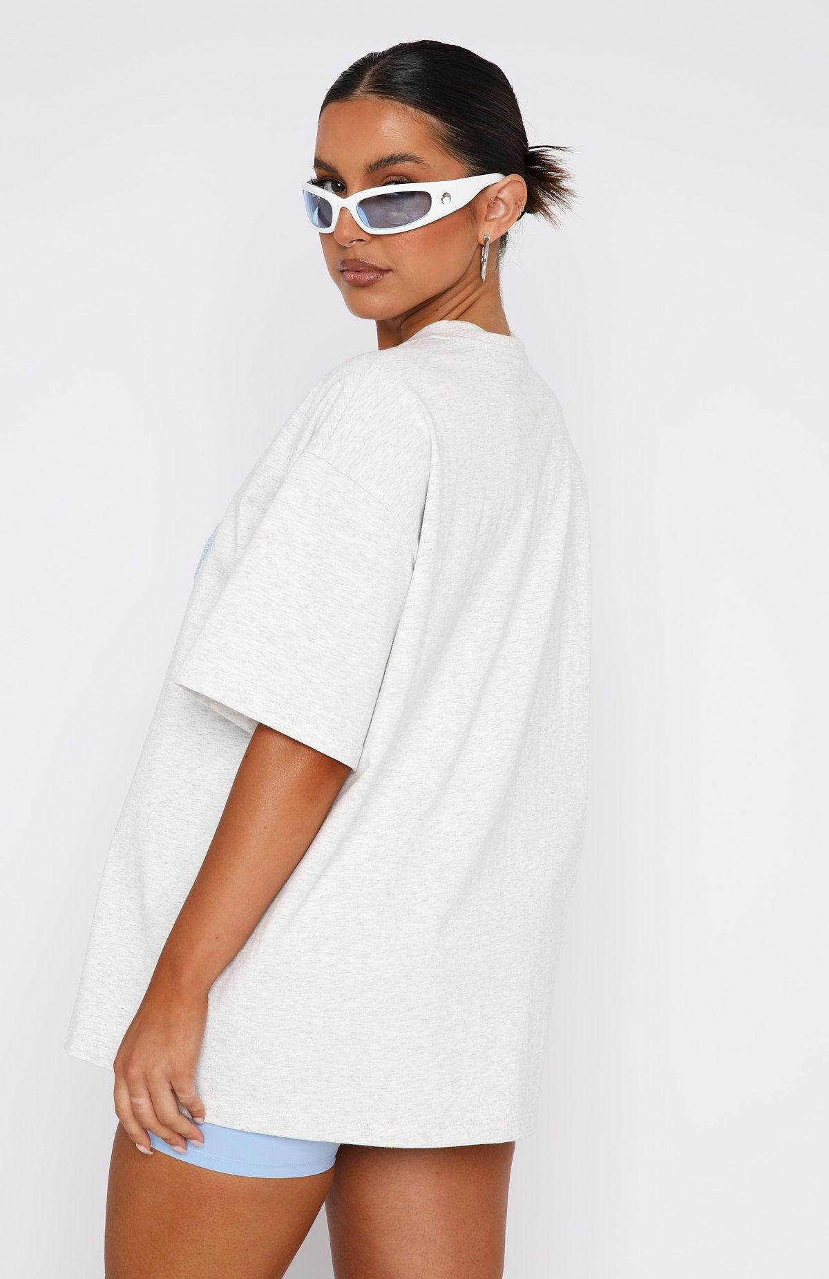 Give It Away Oversized Tee Grey Marle Product Image