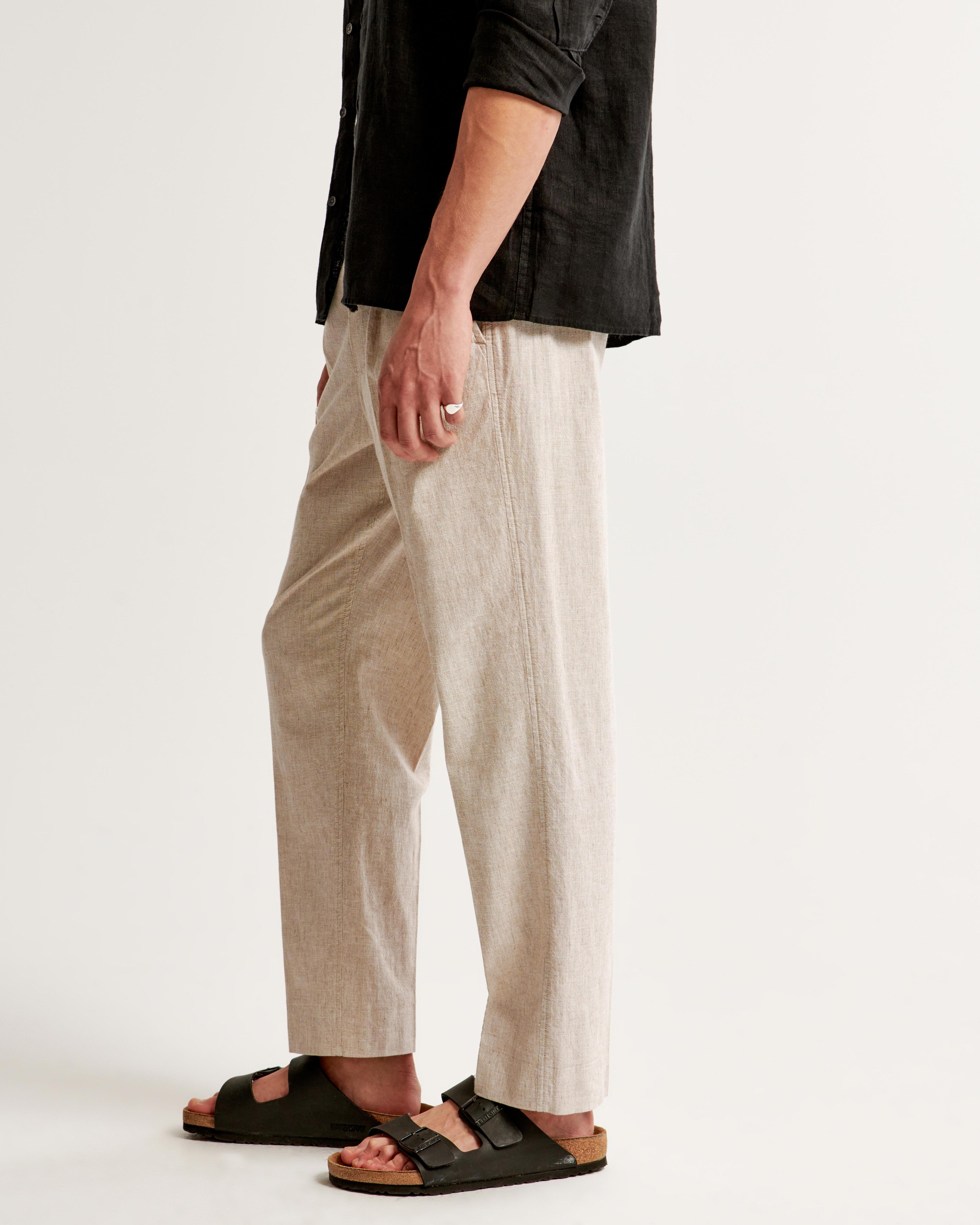 Linen-Blend Pull-On Pant Product Image