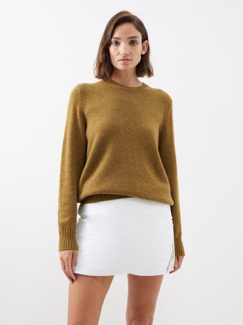Prada - Wool-blend Sweater - Womens - Olive Product Image