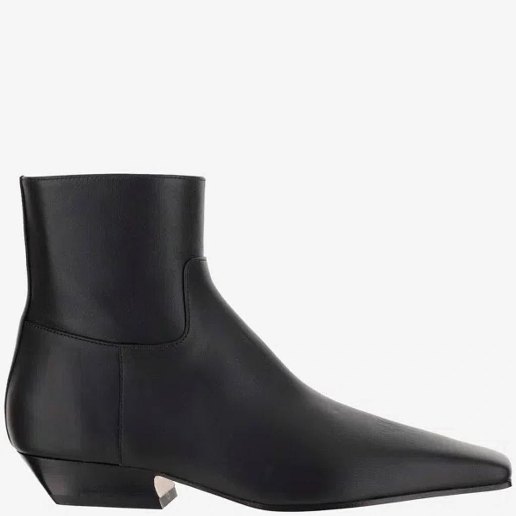 Leather Ankle Boots In Black product image