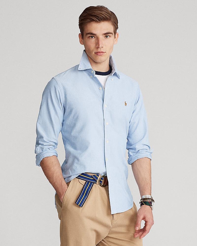 Polo Ralph Lauren Classic Fit Long Sleeve Cotton Oxford Button Down Shirt Product Image