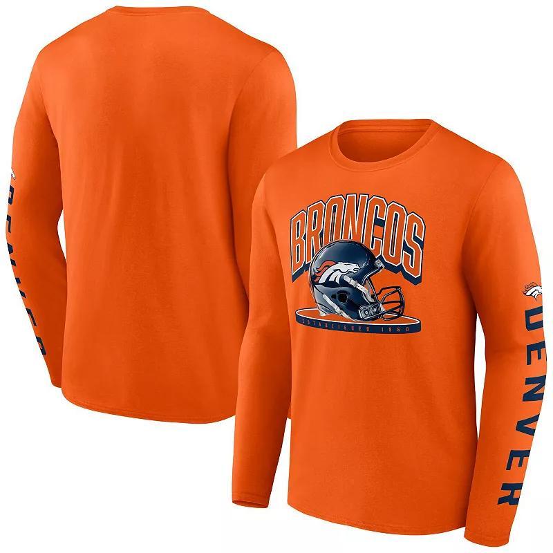 Mens Fanatics Branded Denver Broncos Helmet Platform Long Sleeve T-Shirt Product Image