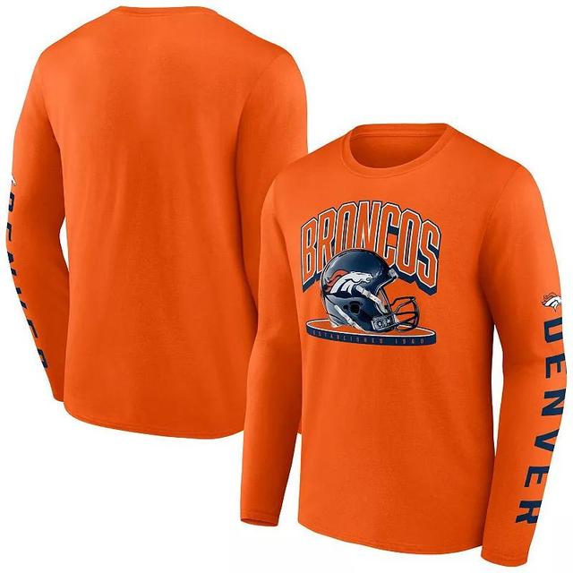 Mens Fanatics Branded Denver Broncos Helmet Platform Long Sleeve T-Shirt Product Image