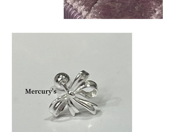 S999 Silver Bow Stud Earring / Set Product Image