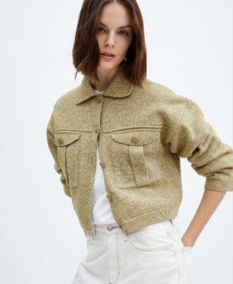 Mango Womens Pocket Knit Jacket Product Image