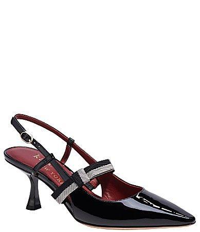 kate spade new york Maritza Patent Leather Slingback Bow Pumps Product Image