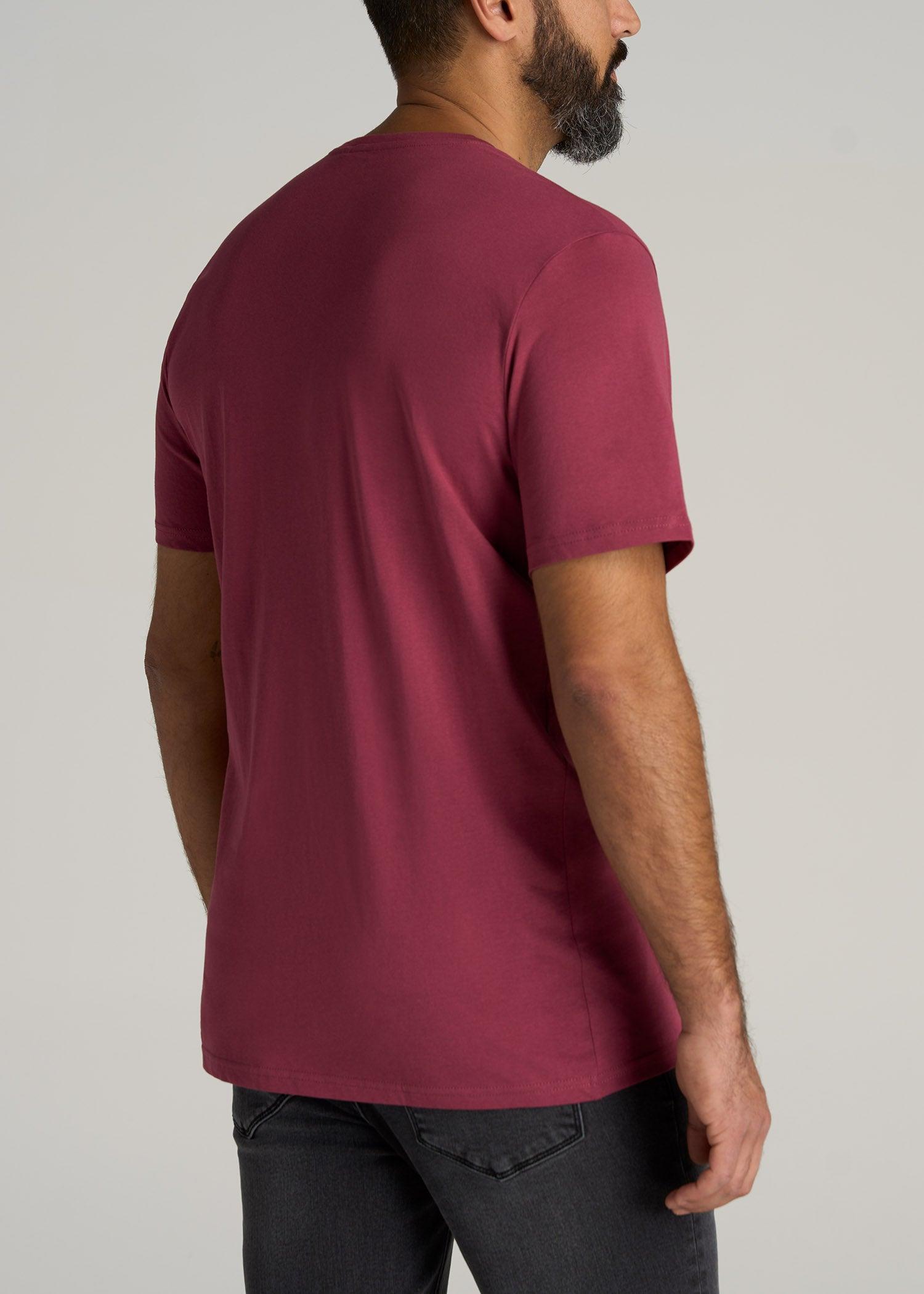 The Everyday REGULAR-FIT V-Neck Tall Men's T-Shirt in Garnet Red Product Image