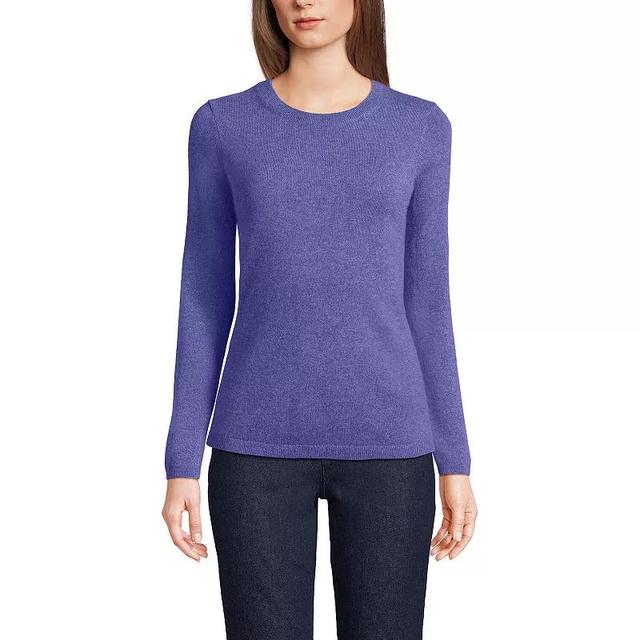 Petite Lands End Crewneck Cashmere Sweater, Womens Radiant Blue Product Image