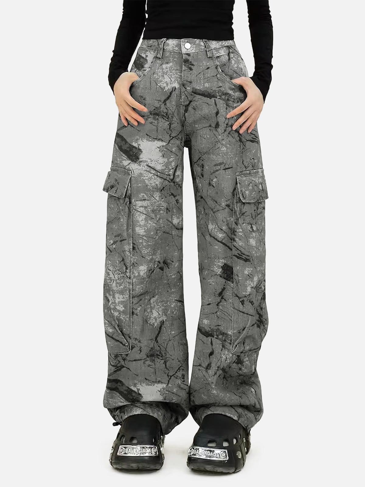 Aelfric Eden Grey Camouflage Cargo Pants Product Image