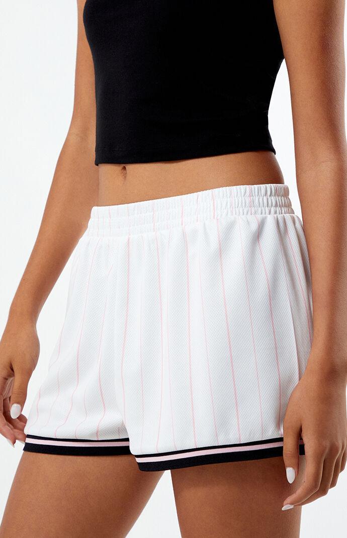 Women's Striped Jersey Basketball Shorts - Product Image