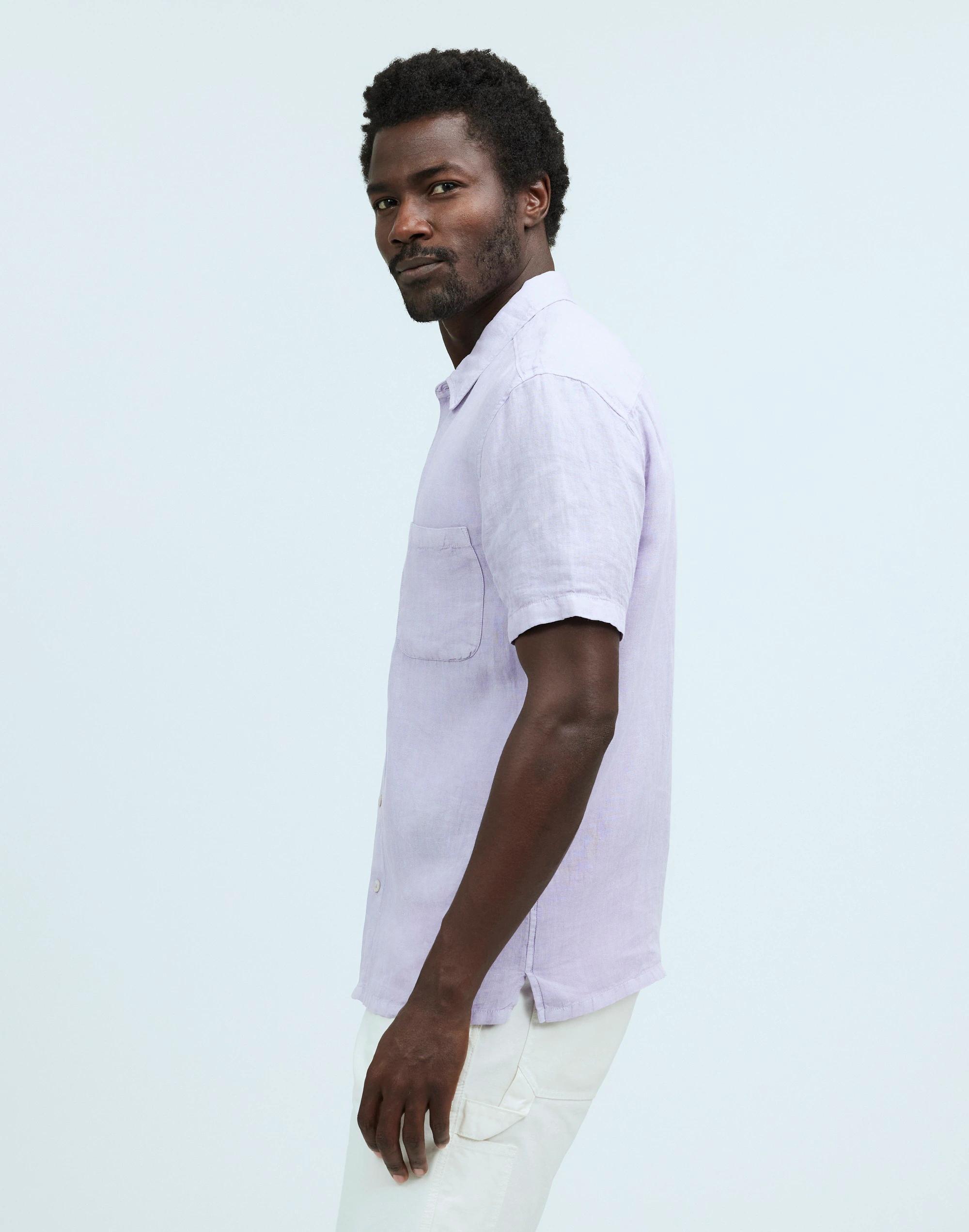 Easy Short-Sleeve Shirt in Linen Product Image