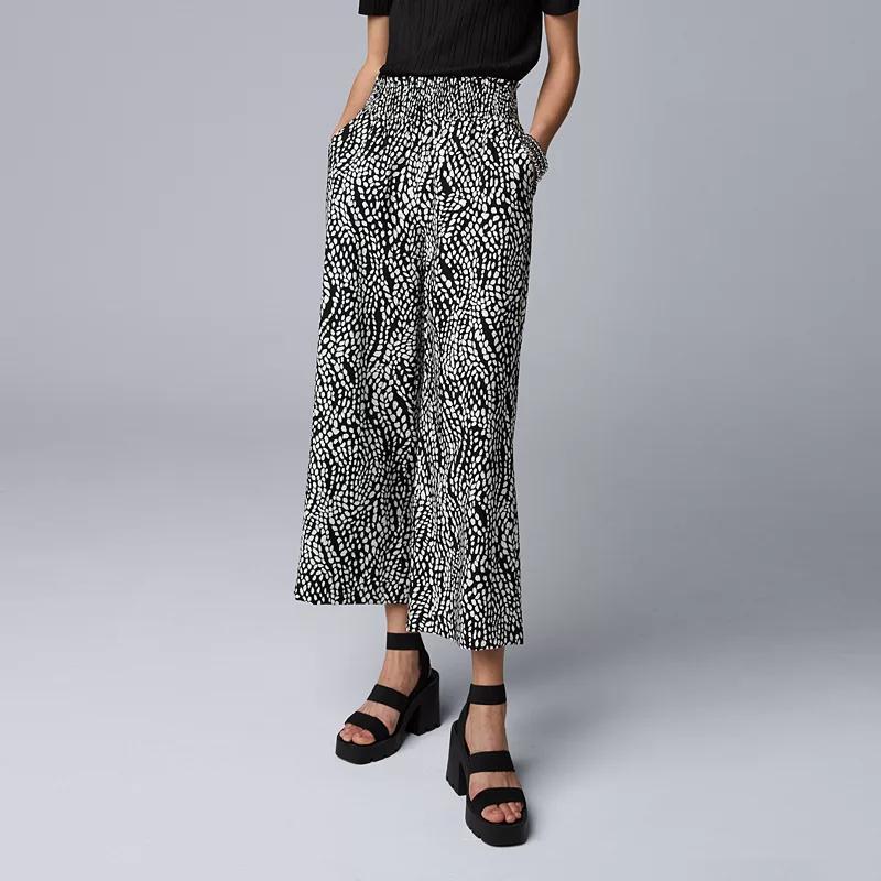 Womens Simply Vera Vera Wang Wide Leg Crop Travel Pants Product Image