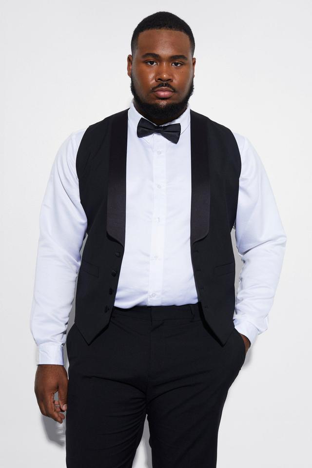 Plus Skinny Tuxedo Vest | boohooMAN USA Product Image