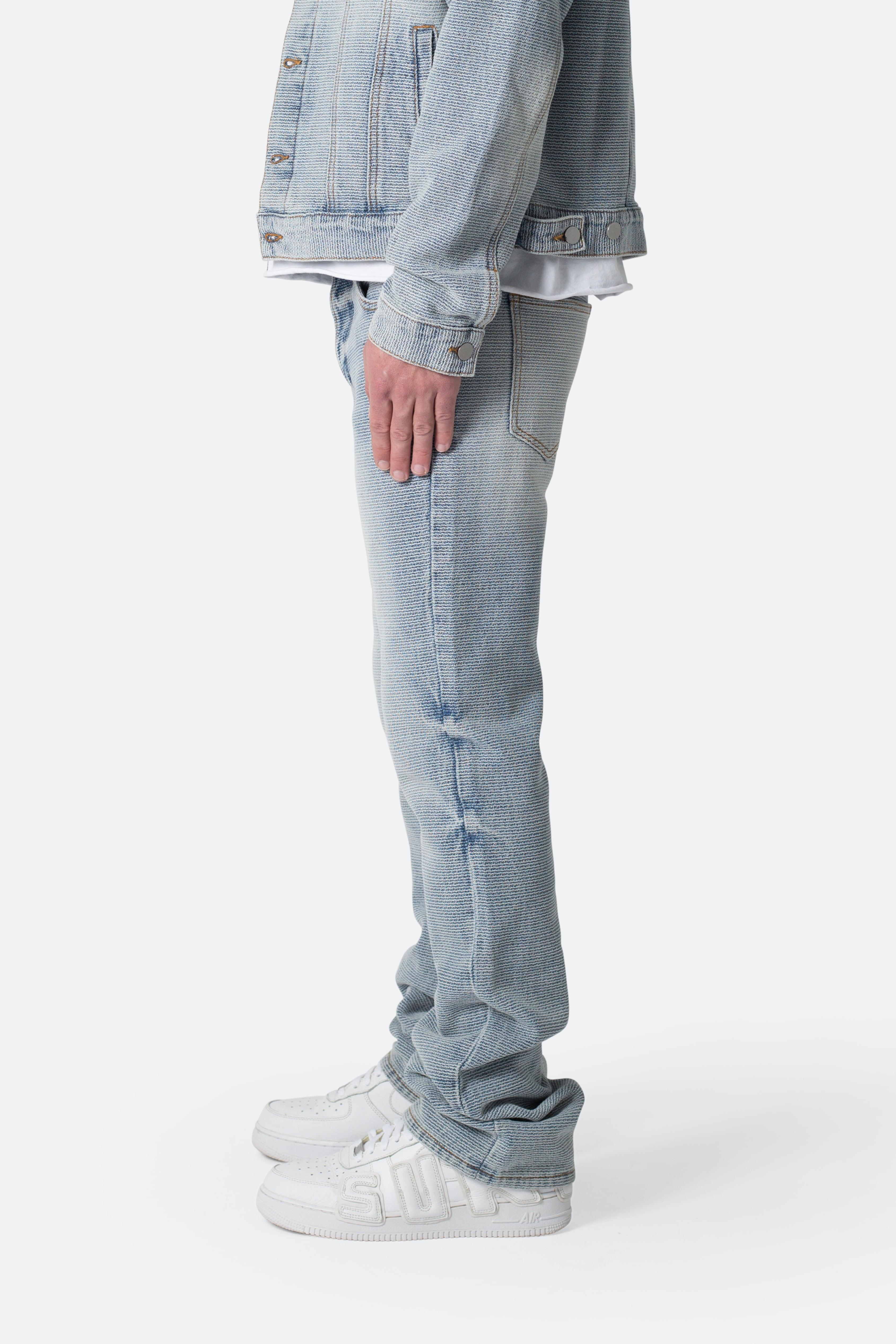 B575 Western Crosshatch Flare Denim - Blue Product Image