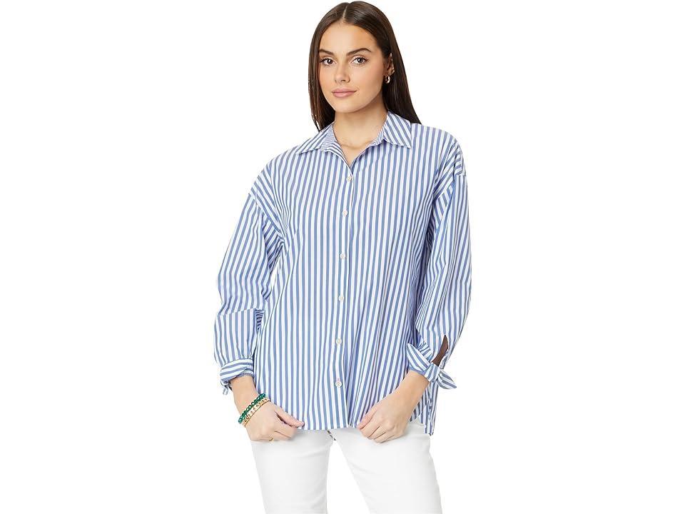 Lilly Pulitzer Lesia Relaxed Button Down (Briny Cabana Stripe) Women's Clothing product image