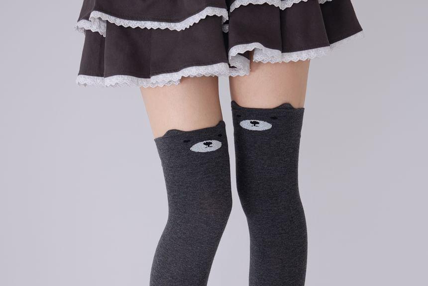 Cartoon Print Over-the-Knee Socks Product Image