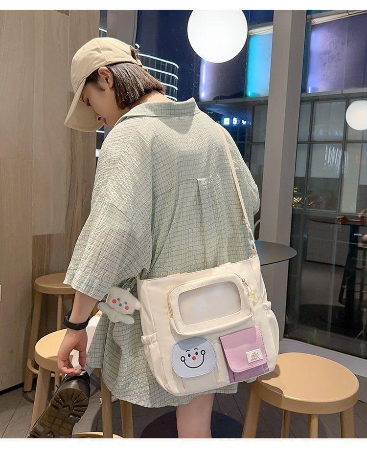 Cartoon Patterned Nylon Crossbody Tote Bag Product Image