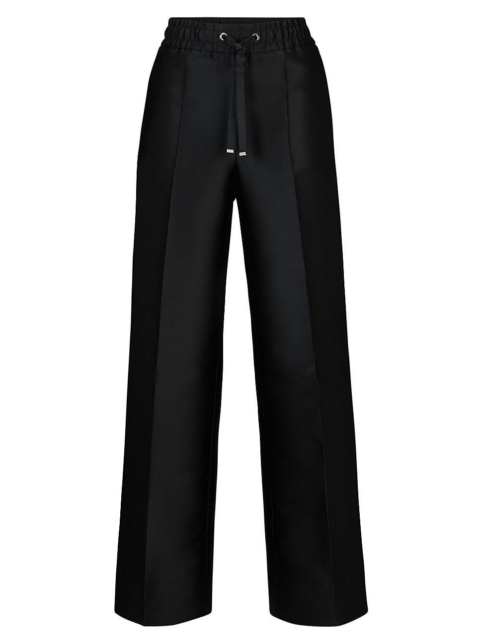 Womens Relaxed-Fit Trousers in Satin with Drawstring Waist product image