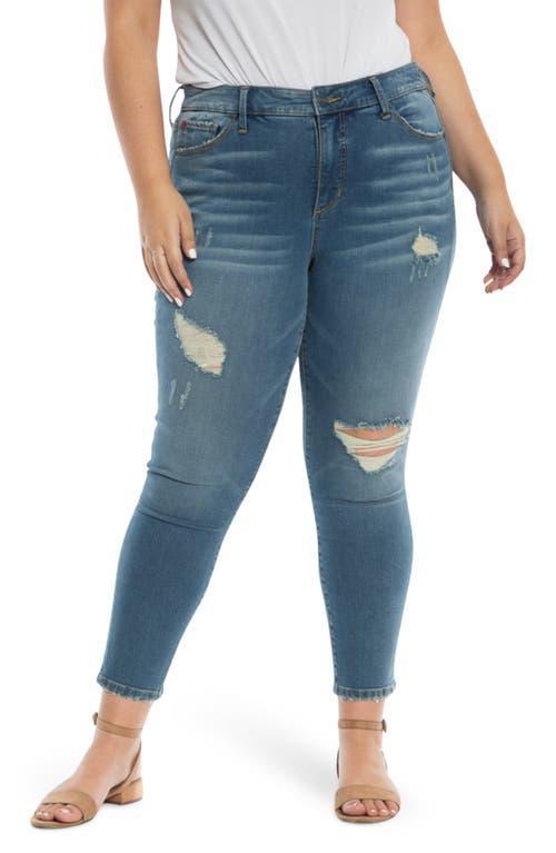 SLINK Jeans Ripped High Waist Ankle Skinny Jeans Product Image