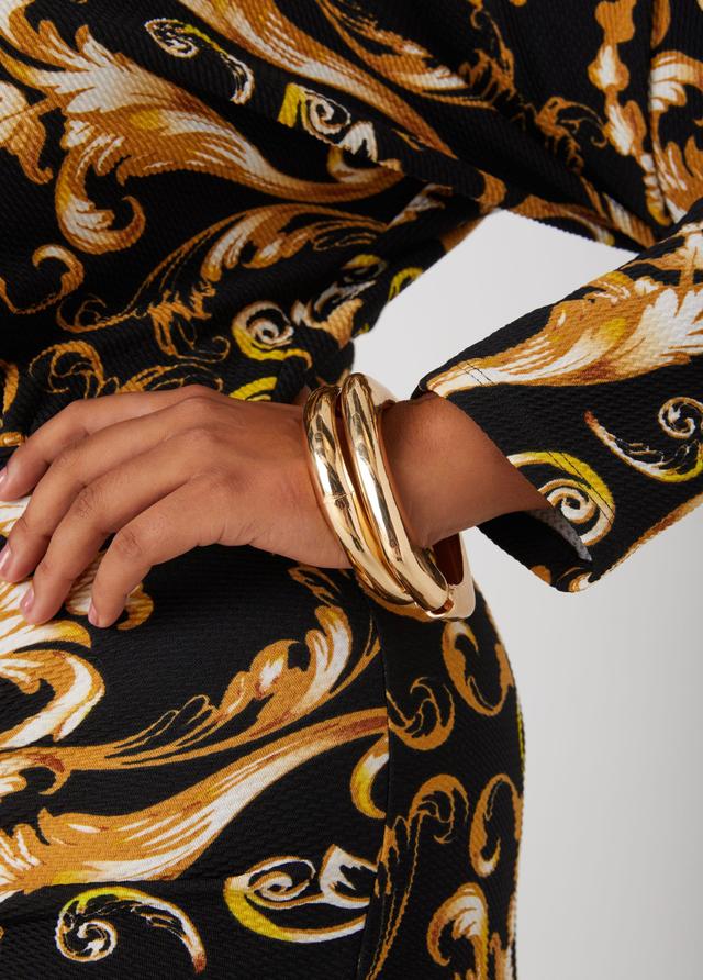 Plus Size Gold Tone Bangle And Cuff Set Ashley Stewart Product Image