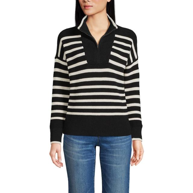 Womens Lands End Drifter Quarter Zip Sweater Product Image