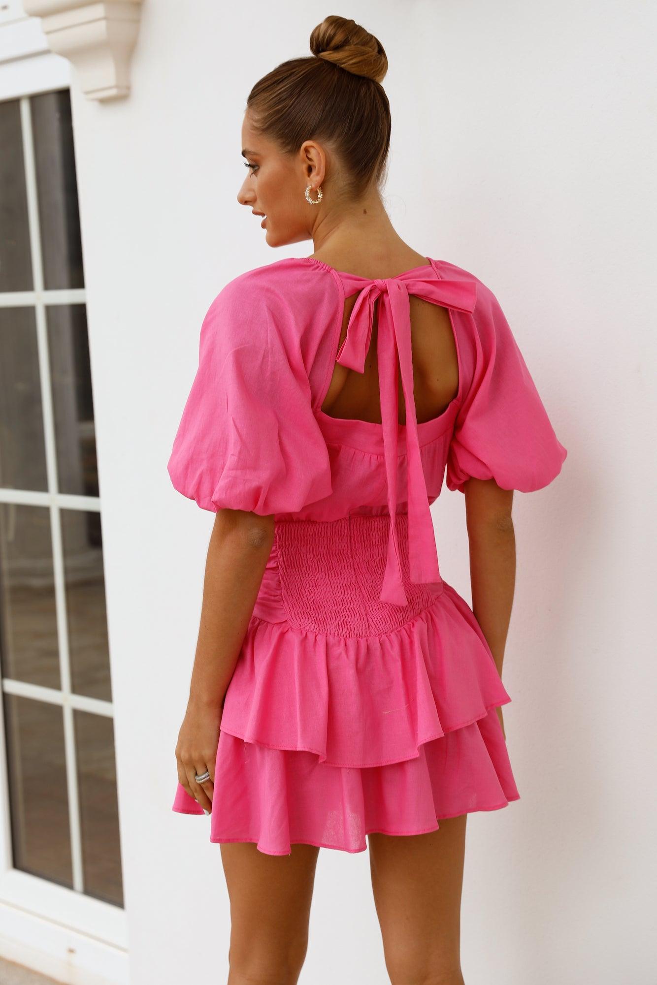 Emerald Eyes Dress Pink Product Image