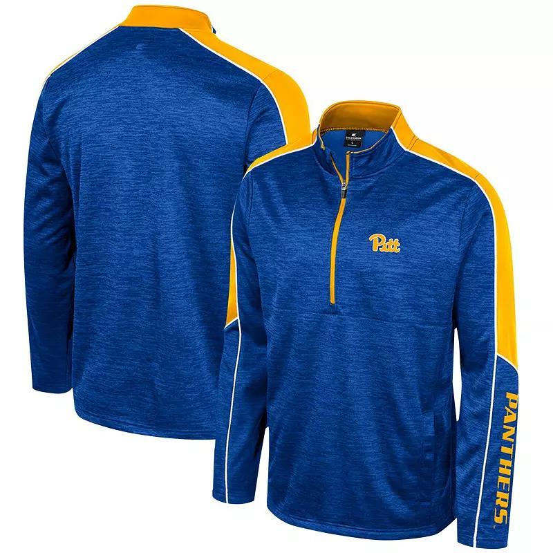 Mens Colosseum Midshipmen Marled Half-Zip Jacket Blue Product Image