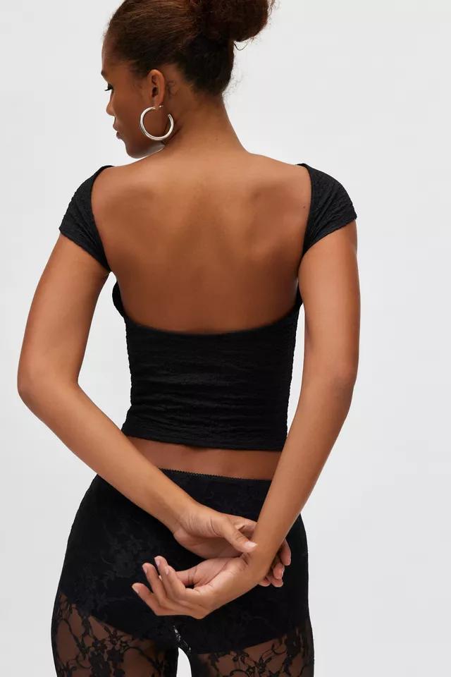 Silence + Noise Nadia Textured Open Back Top Product Image