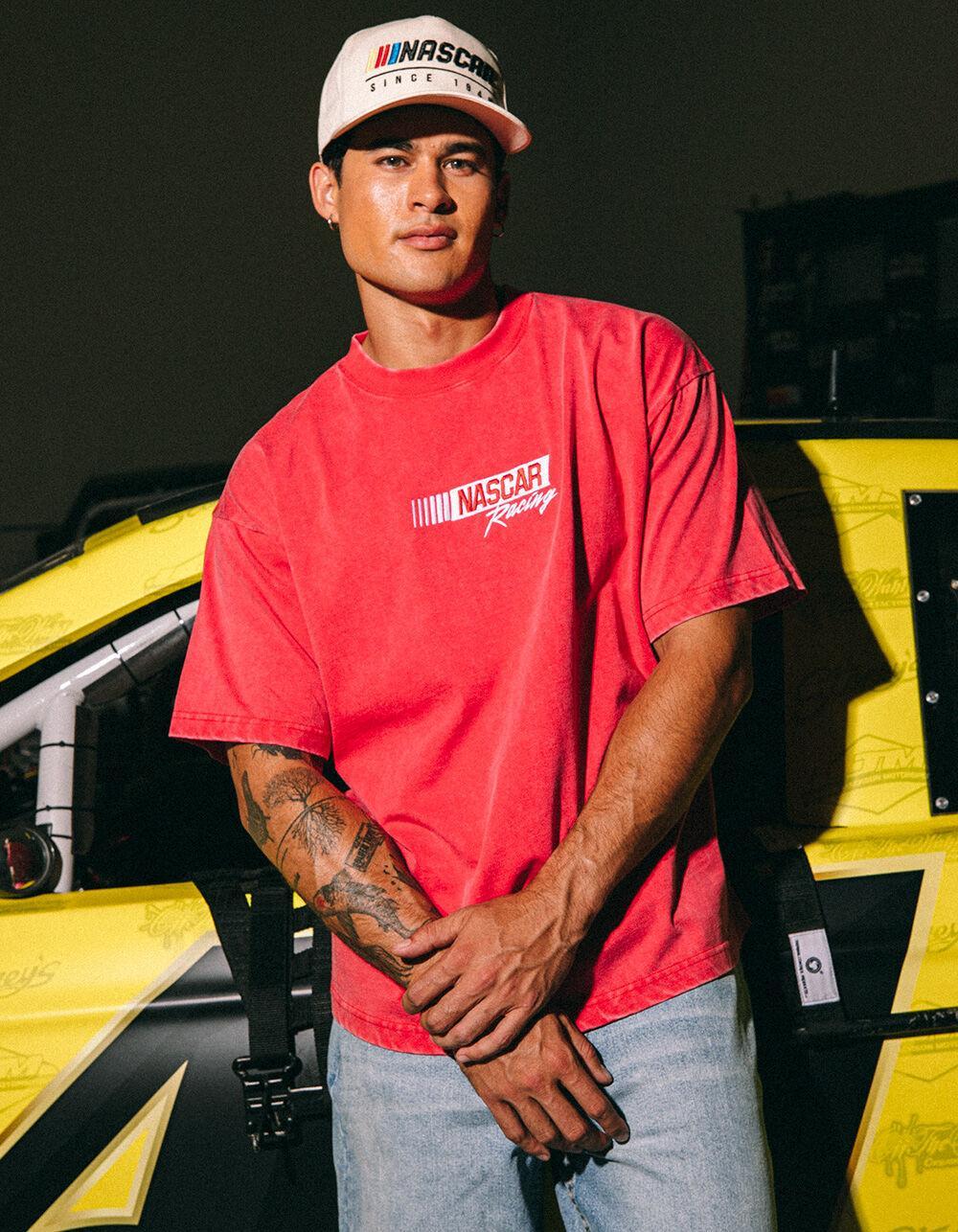 TILLYS x NASCAR Racing Embroidered Mens Boxy Tee Product Image