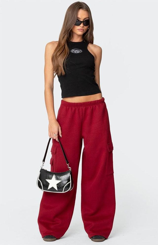 Edikted Women's Wide Leg Cargo Sweatpants Product Image