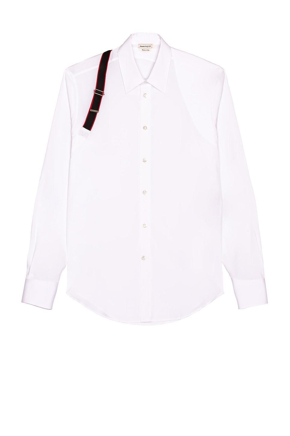 Alexander McQueen Organic Stretch Popline Shirt White. (also in 15, 16.5). Product Image