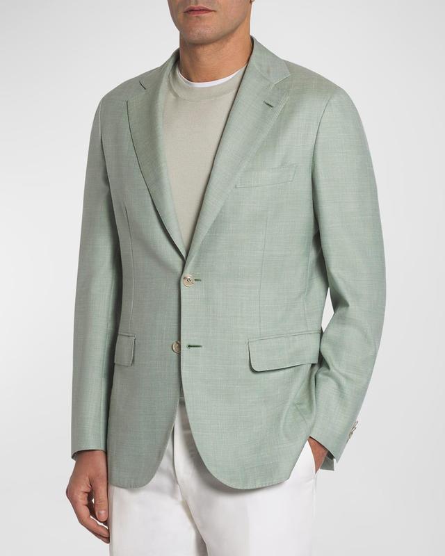 Mens Herringbone Two-Button Sport Coat Product Image