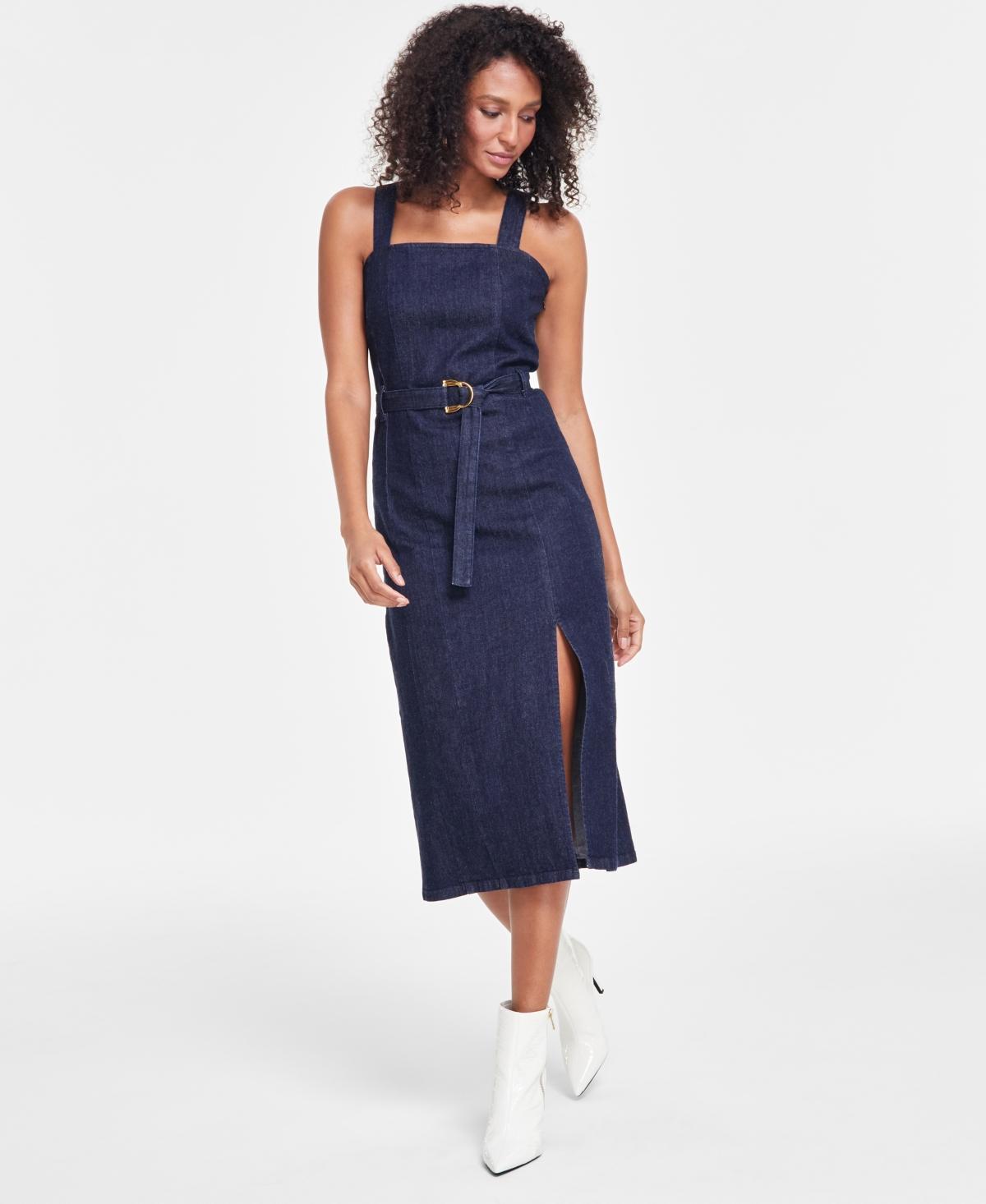 I.n.c. International Concepts Womens Belted Midi Dress, Created for Macys Product Image