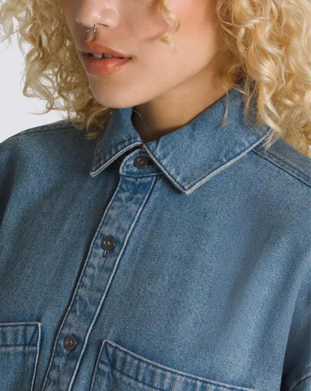 Antica Boxy Denim Long Sleeve Shirt Product Image