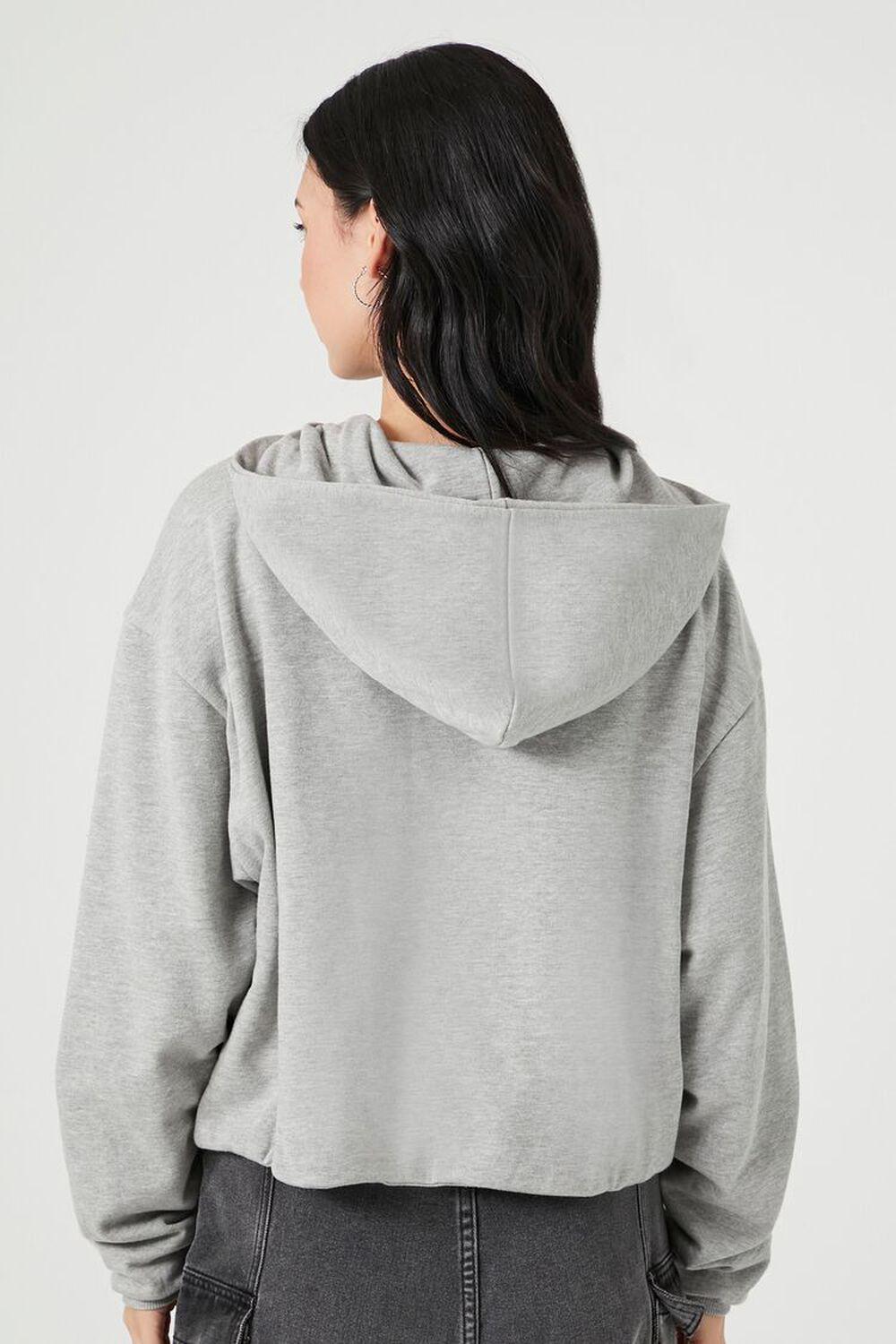 French Terry Drop-Sleeve Hoodie | Forever 21 Product Image