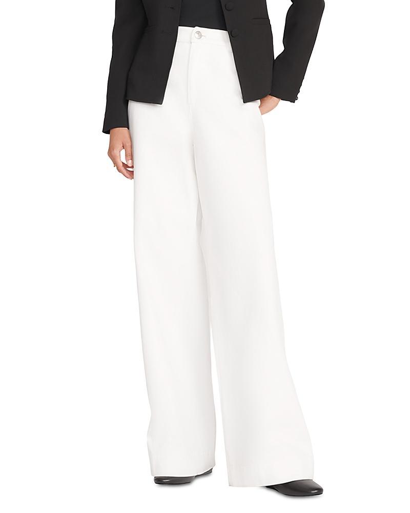 Staud Grayson Cotton Wide Leg Pants Product Image