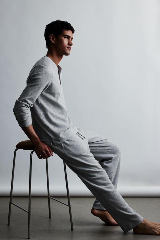 Regular Fit Waffled Pajamas Product Image