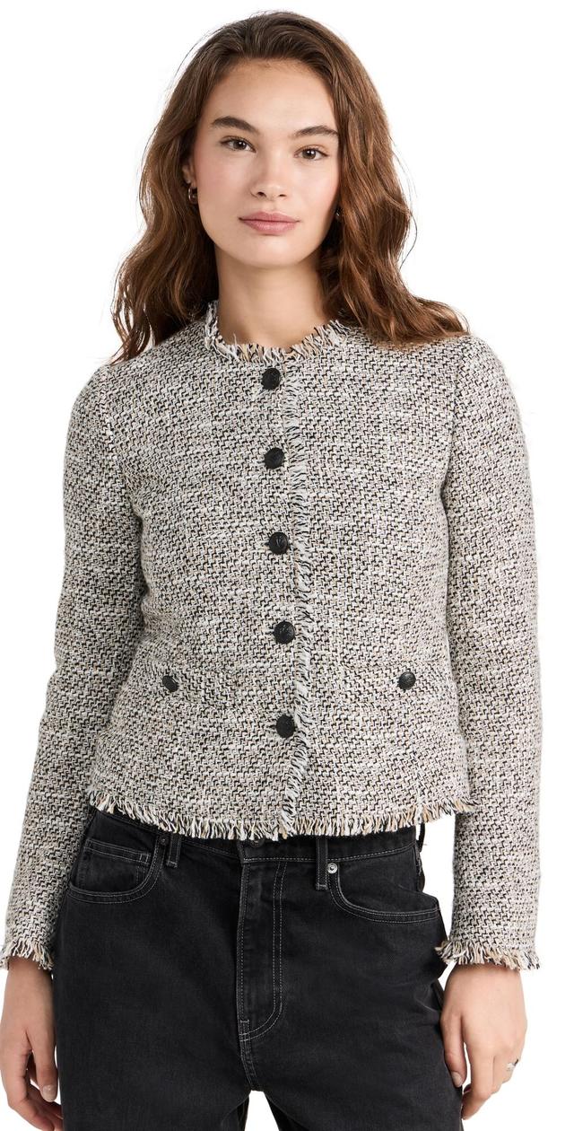 rag & bone Carmen Fringe Tweed Jacket Product Image