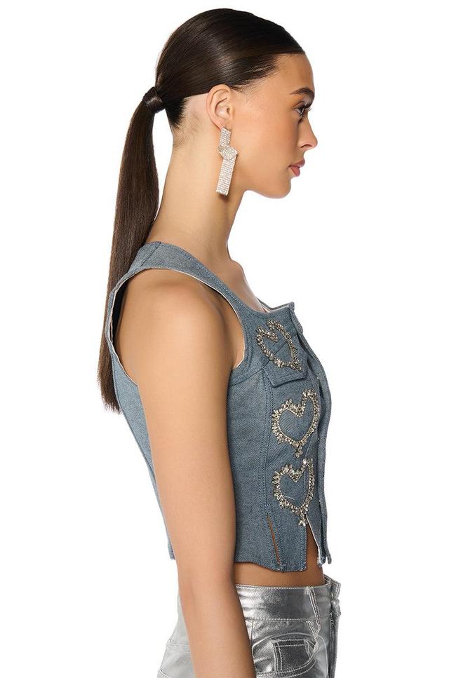 HEART ON DENIM VEST Product Image