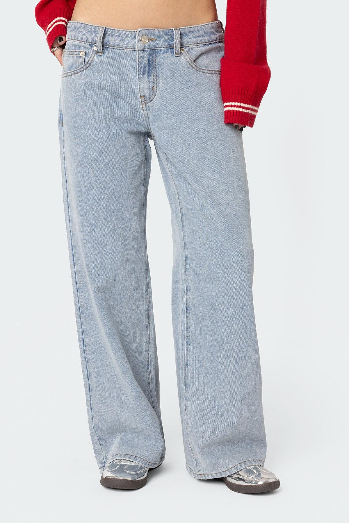 Petite Raelynn Washed Low Rise Jeans Product Image