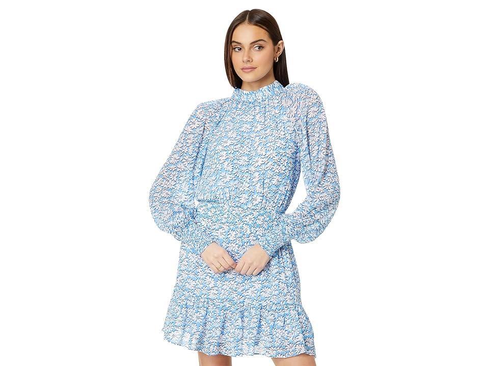 Lilly Pulitzer Ellielynn Long Sleeve Dress (Lunar Palm Beach Petals) Women's Dress Product Image