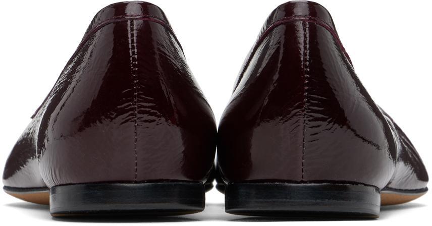 CHLOÉ Burgundy Marcie Ballerina Flats In 620 Plum Purple Product Image