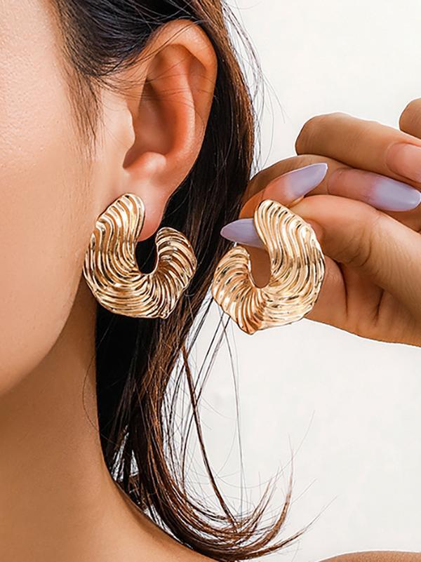 Geometric Solid Color Drop Earrings product image