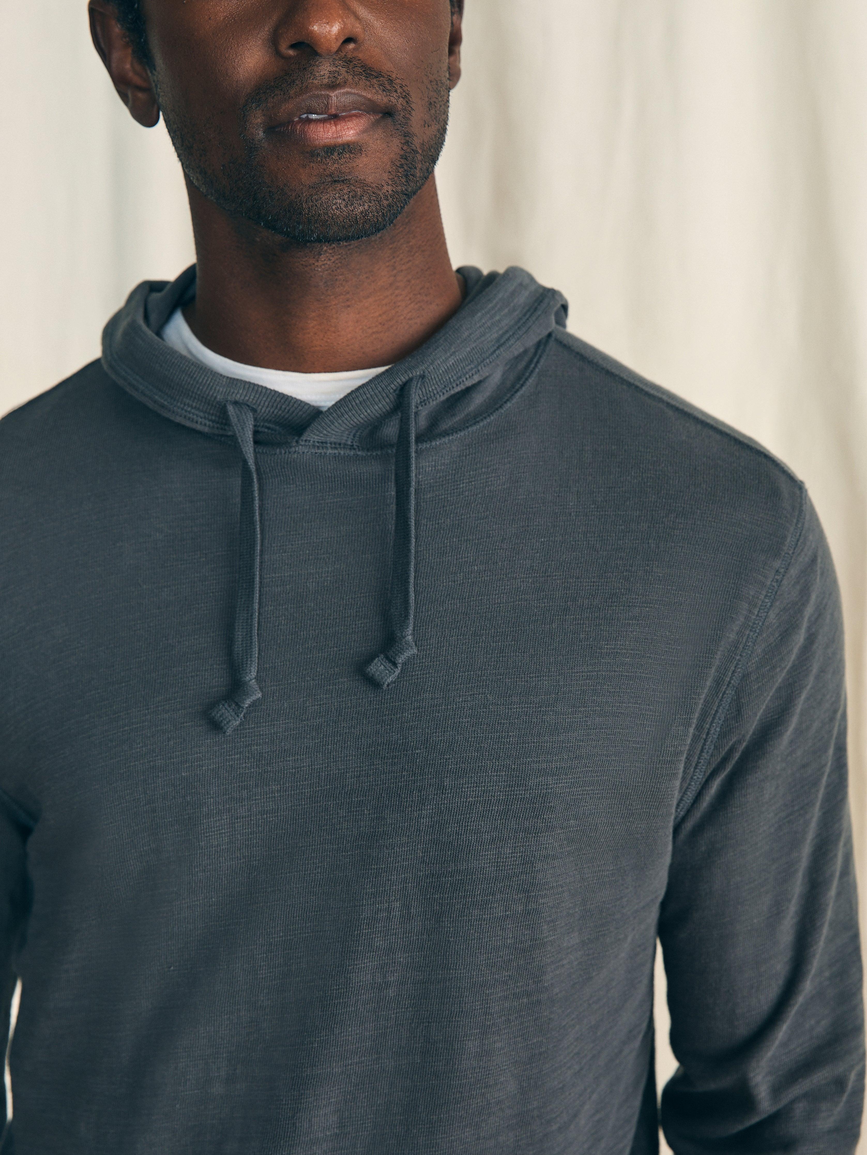 Sunwashed Slub Hoodie - Graphite Male Product Image