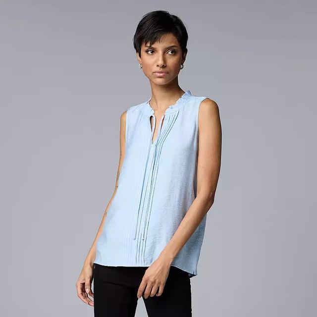 Womens Simply Vera Vera Wang Tie Front Pintuck Top Product Image